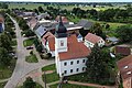 Luftaufnahme der Dornburger Dorfkirche