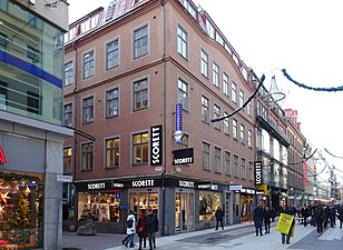 Hörnet Drottninggatan / Bryggargatan.