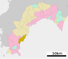 Lokasi Kuroshio di Prefektur Kōchi