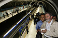 O presidente Luiz Inácio Lula da Silva e o governador do Rio de Janeiro, Sérgio Cabral, na Estação Cantagalo do metrô.