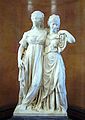 Princess Luise with Princess Friederike. Marble. A famous sculpture by Johann Gottfried Schadow, 1797.