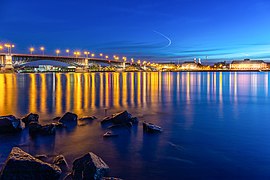 Theodor-Heuss-Brücke (blue hour)