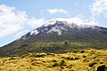 Montanha do Pico, aspectos, as nuvens descem a montanha.