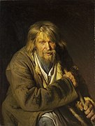 Vieil homme au bâton par Ivan Kramskoï.