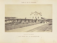 Le bâtiment d'origine en 1860-1861, détruit en 1870.