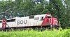 Soo Line 6022, an EMD SD60, pulls a Westbound train through Wisconsin Dells, WI.