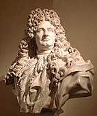 Jean-Louis Lemoyne: Jules Hardouin-Mansart mellszobra (márvány, 1703)