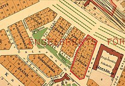 Kvarteret Lärkan 1909 och 1930, Piplärkan inom röd ram.