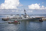 USS Gonzalez (DDG 66) departs Naval Station Norfolk on 10 September 2018