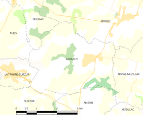 Poziția localității Lauzach