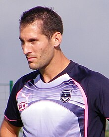 Florian Marange à l'entraînement avec les Girondins de Bordeaux.