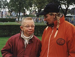 Monique Knol met Bart de Graaff eind jaren negentig