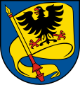 Wappen der Stadt Ludwigsburg mit der von Grüningen stammenden Reichssturmfahne