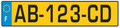 French license plate (from 2009)