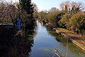 View south along the canal from Aristotle Bridge.