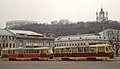 Trams in Kyiv's Kontraktova Square