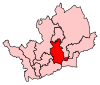 A medium sized constituency at the centre of the county. It is entirely bounded by other constituencies in the county.