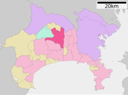 Vị trí của Atsugi ở Kanagawa