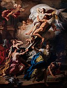 Boreas Abducting Oreithyia, Daughter of Erechteus by Francesco Solimena (1729)