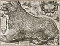 Leo Belgicus - map of the Low Countries (1611)