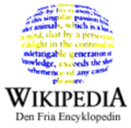 Logo pada Wikipedia bahasa Swedia (2003)