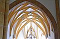 English: Gothic net ribbed vault in the choir Deutsch: Gotisches Kreuzrippengewölbe im Chor