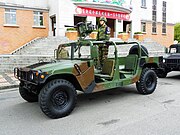 台湾憲兵の車両。Mk19 自動擲弾銃が搭載されている。（2011年）