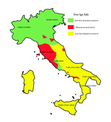 Incineración e inhumación en la Italia de la Edad del Hierro