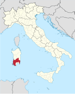 Placering af Sud Sardegna i Italien