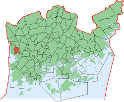 Position of Munkkivuori within Helsinki