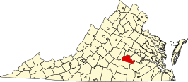 Locatie van Amelia County in Virginia