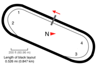 A map showing the layout of Martinsville Speedway