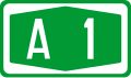 A1 motorway shield