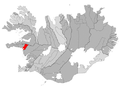 Lage der ehemaligen Gemeinde Kolbeinsstaðir (Gebietsstand Dezember 2005)