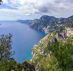 Coast of Punta Campanella from Sentiero degli Dei, Positano.