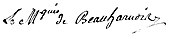 signature de François de Beauharnais (1756-1846)