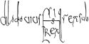 Klodvik II.'s signature