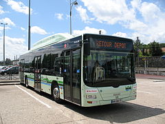 MAN Lion's City GNV à la gare de Meaux en 2007.