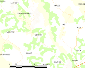 Poziția localității Lonçon