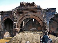 Bagnayr Monastery, zhamatun columns and arcades, and remain of the central vault decorated by muqarnas