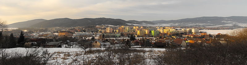 Panoráma Detvy - sídlisko v zime