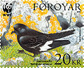 Astrid Andreasen: Storm petrel (Hydrobates pelagicus) - stamp FO 525 of 2005.