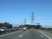 South Luzon Expressway (view from northbound) approaching Calamba Exit