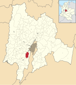 Location of the town and municipality of Sibaté in Cundinamarca Department.