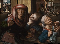 Jan Sanders van Hemessen: La compañía disoluta en un burdel (1545-1550).