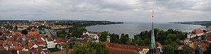 Blick auf den Konstanzer Trichter vom Konstanzer Münster aus