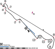 Description de l'image Le Castellet circuit map Formula One 2019 no chicane English 07 07 2021.svg.