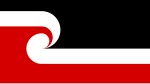 Tino Rangatiratanga, die nasionale vlag van die Māori[35]