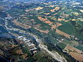 Vista aerea della Val Baganza