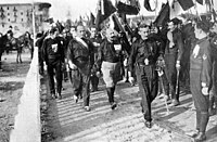 Camisas-negras marchando em Roma, 1922